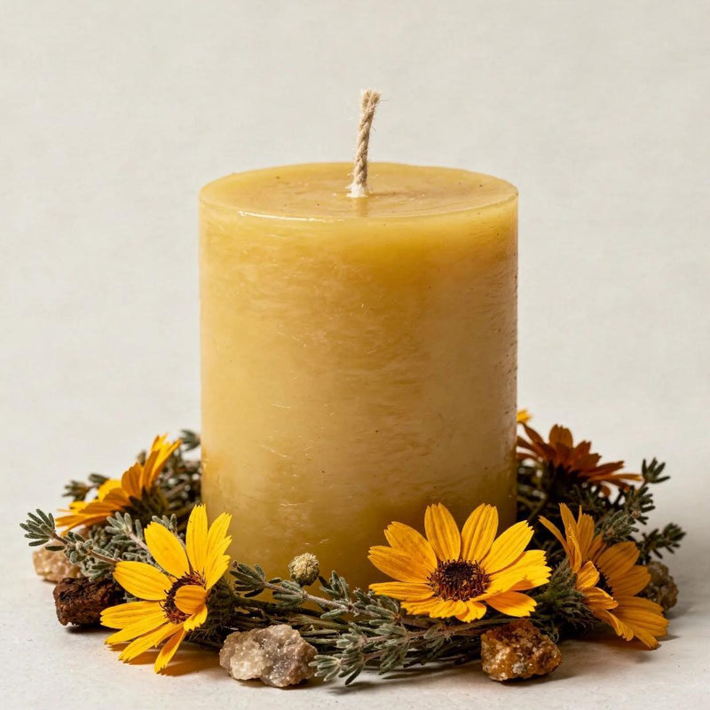 Physical Healing Support Beeswax Candle - Unicorn Fairy Circles Beeswax Candle
