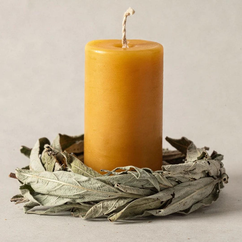 Sage Beeswax Candle - Unicorn Fairy Circles Beeswax Candle