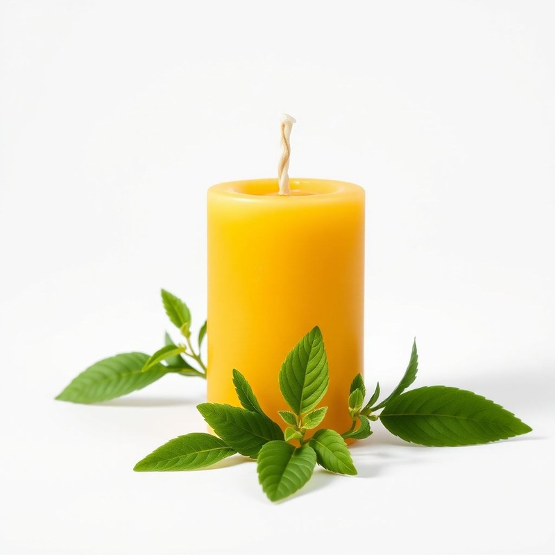 Lemon Balm | Emotional Healing | Beeswax Candle