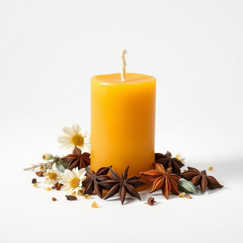 Moonlit Path | Mugwort, Star Anise, Chamomile, Frankincense | Intuition, Dreams, Psychic Awareness | Beeswax Candle