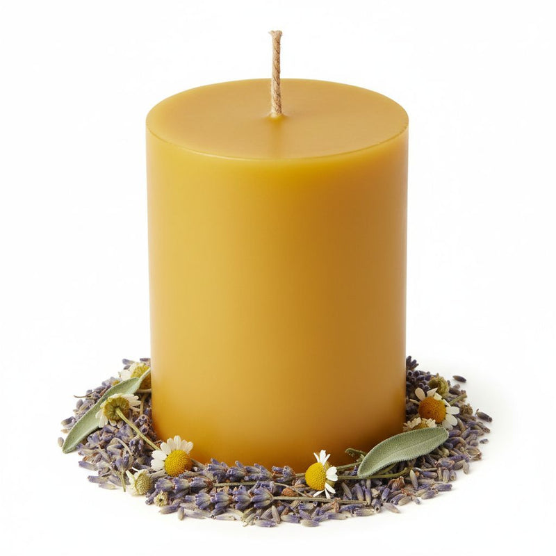 Peaceful Clarity | Lavender, Chamomile, Sage | Mental Reset & Calm Wisdom | Beeswax Candle