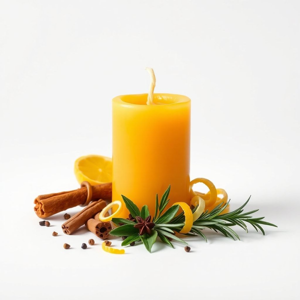 Apothecary's Winter | Cinnamon, Cloves, Lemon Peel, Peppermint, Rosemary | Motivation, Concentration, Mental Clarity, Sharp Focus, Memory | Beeswax Candle