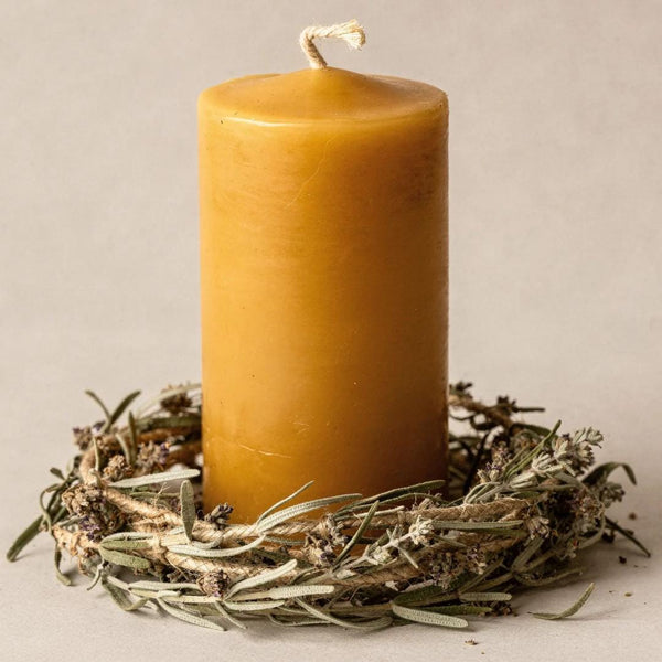 Hyssop Beeswax Candle - Unicorn Fairy Circles Beeswax Candle