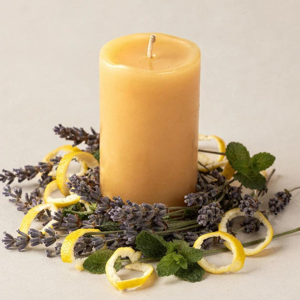 Serene Focus Beeswax Candle - Unicorn Fairy Circles Beeswax Candle