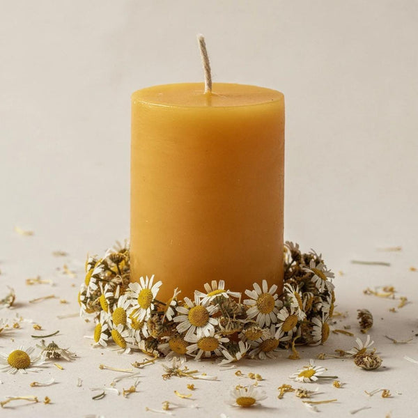 Chamomile Beeswax Candle - Unicorn Fairy Circles Beeswax Candle
