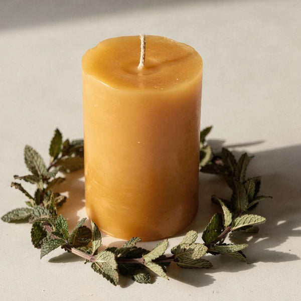 Spearmint Beeswax Candle - Unicorn Fairy Circles Beeswax Candle