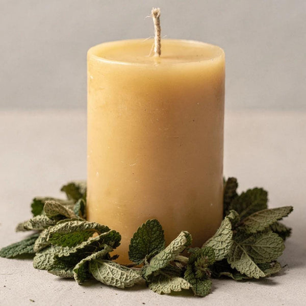 Lemon Balm Beeswax Candle - Unicorn Fairy Circles Beeswax Candle