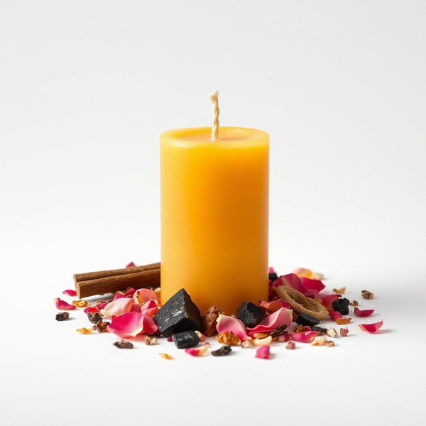 Sacred Offerings | Frankincense, Myrrh, Rose | Prayer, Reverence, Sacred Love | Beeswax Candle