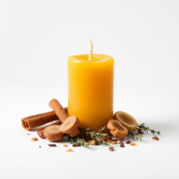 Lion's Heart | Ginger, Thyme, Cinnamon, Bay | Courage, Bravery, Confidence | Beeswax Candle