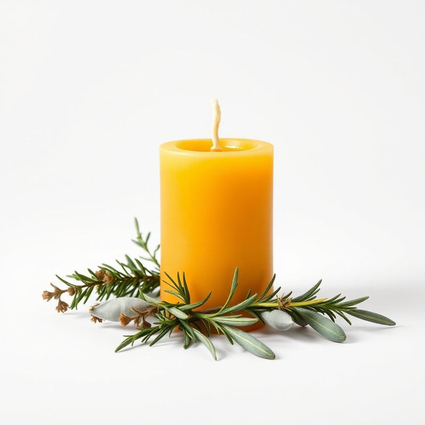Guardian Light | Hyssop, Rosemary, Sage | Purification, Protection, Cleansing | Beeswax Candle
