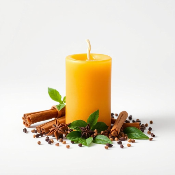 Golden Opportunity | Basil, Cinnamon, Cloves | Prosperity, Fast Results, Commanding Power | Beeswax Candle
