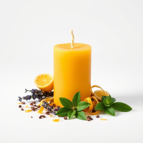 Serene Focus | Lavender, Lemon Peel, Peppermint | Calm Clarity | Beeswax Candle